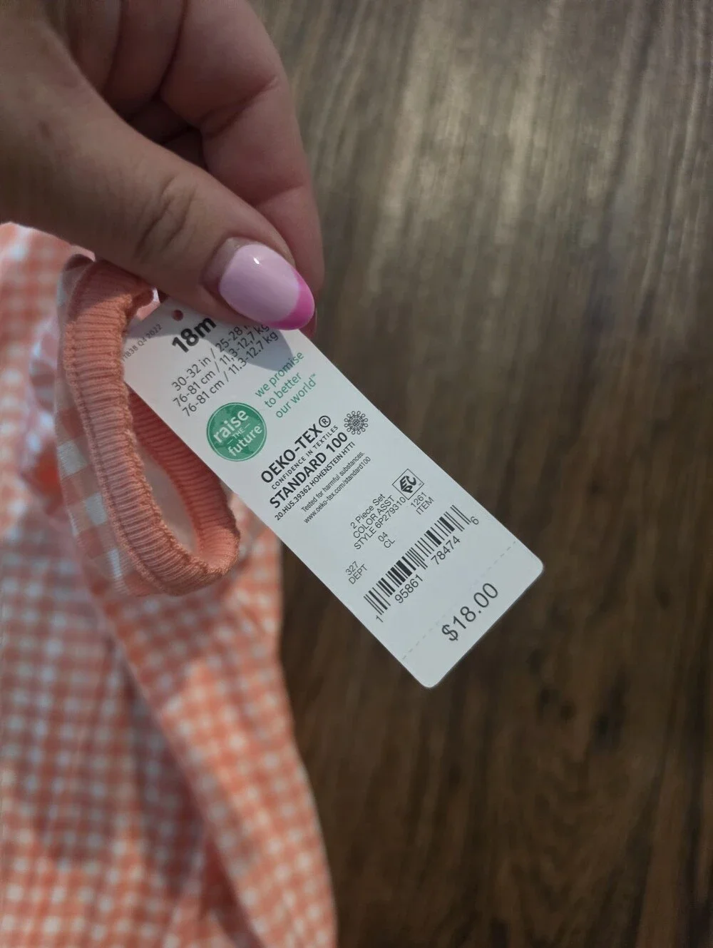 NWT Carters Flamingo Gingham Sleeper